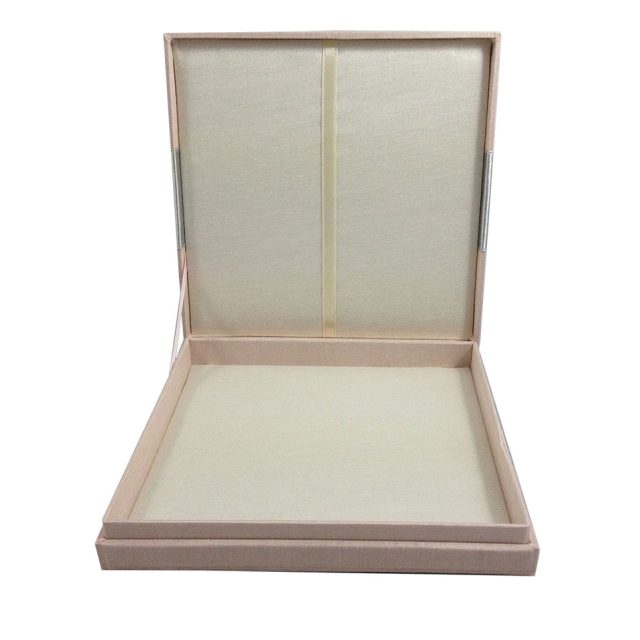 Blush pink wedding invitation box