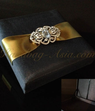 Luxury black wedding box