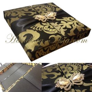 Brocade Silk Box For Wedding Invitation Cards