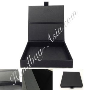 black paper invitation box