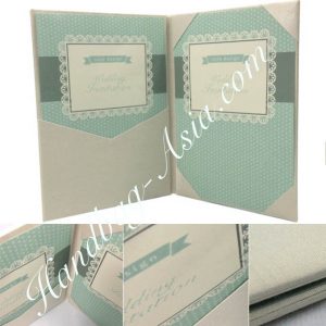 ivory wedding book fold invitation