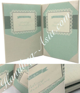 ivory wedding book fold invitation