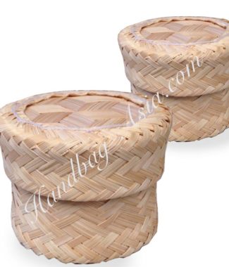 Round Hand-made Bamboo Favor Box