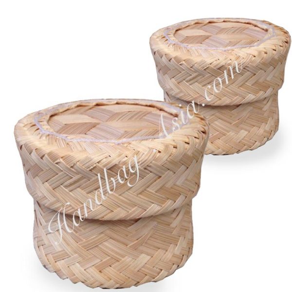 Round Hand-made Bamboo Favor Box