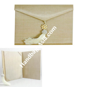 luxury wedding envelope with tassel