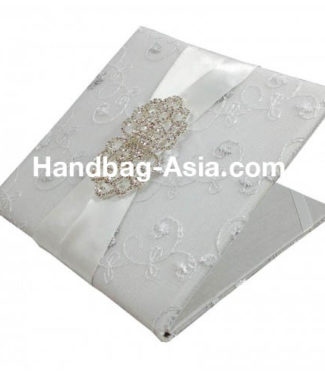 Luxury white lace wedding invitation