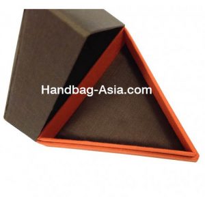 Triangle Thai Silk Box With Hinged Lid For Gift & Wedding Favor