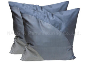 Grey and silver silk pillow cover for home decoration