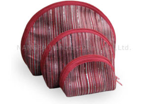 Black and red Thai silk cosmetic bags