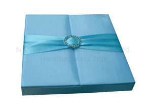 light blue gate fold wedding box