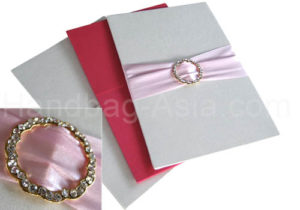 silk invitation cards with buckle