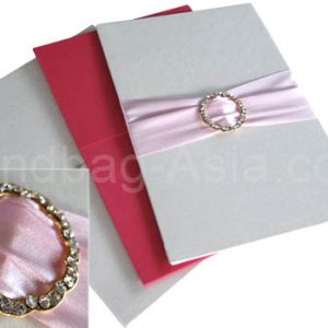 silk invitation cards with buckle