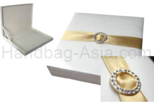 Embellished boxed wedding invitation