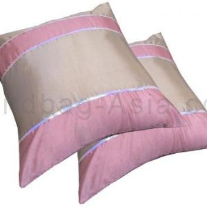 Silk cushion cover with sequences