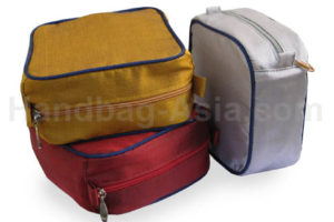 Luxury silk travel cosmetic bags