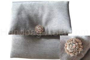 square silk wedding pouch