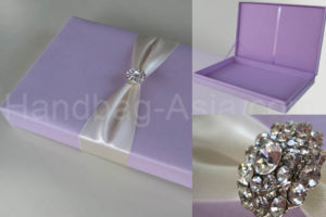 Wedding box in orchid