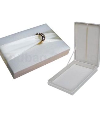 Embellished silk wedding invitation box