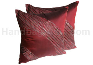 red luxury Thai silk cushion cover