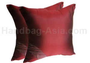 Red Thai silk pillow cover for decor