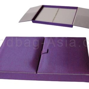 Purple silk box for wedding and invitation cards