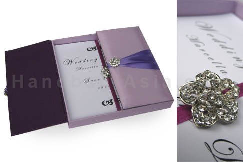 embellished boxed wedding invitation