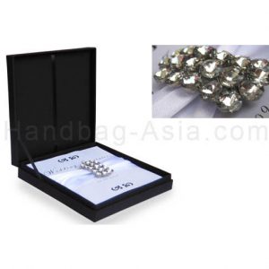 embellished black silk box with hinged lid