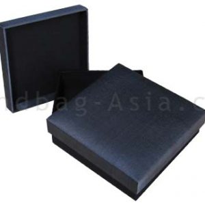Charcoal grey silk box with black base