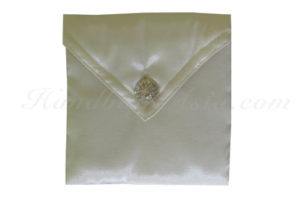 ivory wedding pouch in envelope shape