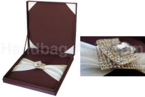 Chocolate wedding box with hinged lid