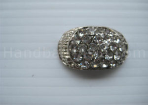 small oval crystal wedding brooch