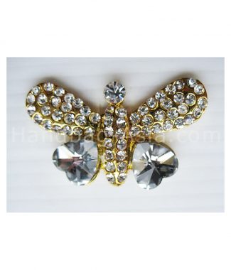 crystal butterfly brooch