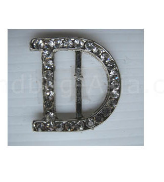 letter d crystal buckle