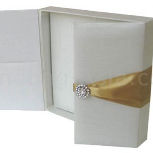 embellished ivory wedding invitation box for cards