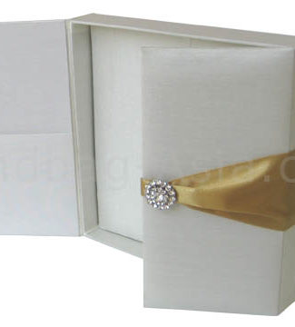 embellished ivory wedding invitation box for cards