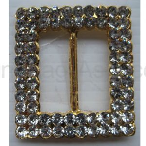 large rectangle buckle in gold