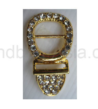 Golden crystal shoe buckle