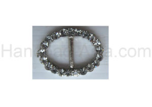 small round crystal buckle