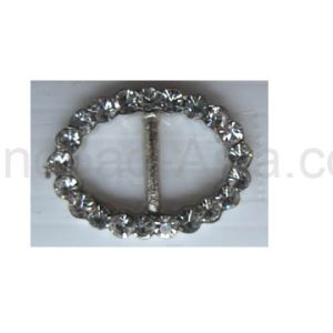 small round crystal buckle