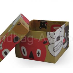 Modern paper box with cool print