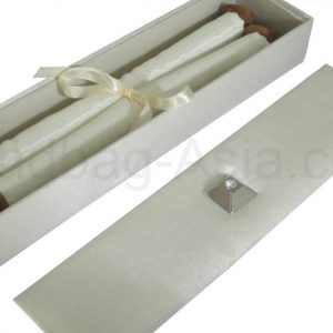 scroll invitation with silk box