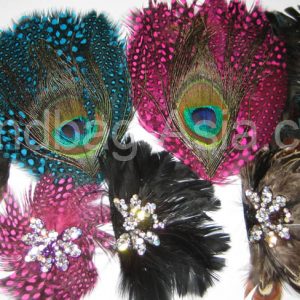 Peacock feather wedding embellishment