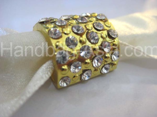 golden crystal buckle