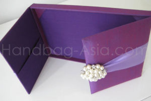 luxury purple boxed wedding invitation