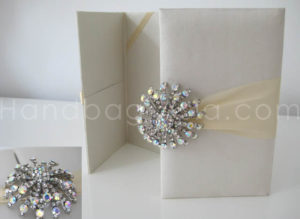 embellished luxury wedding invitation