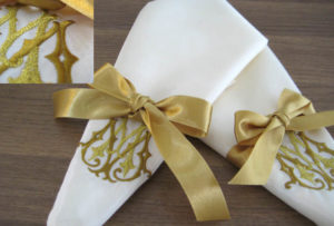 Silk wedding napkins