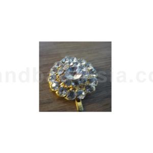 Small Golden Crystal Button