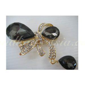 Golden bow embellishment
