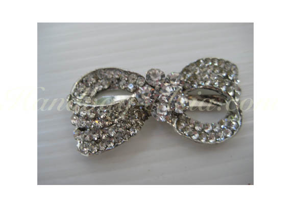 silver bow wedding embellishment