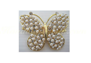 pearl butterfly brooch